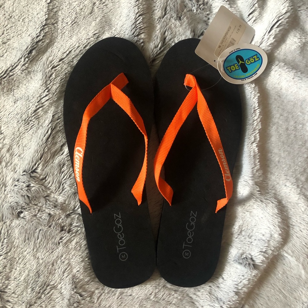 NWT Clemson Flip Flops